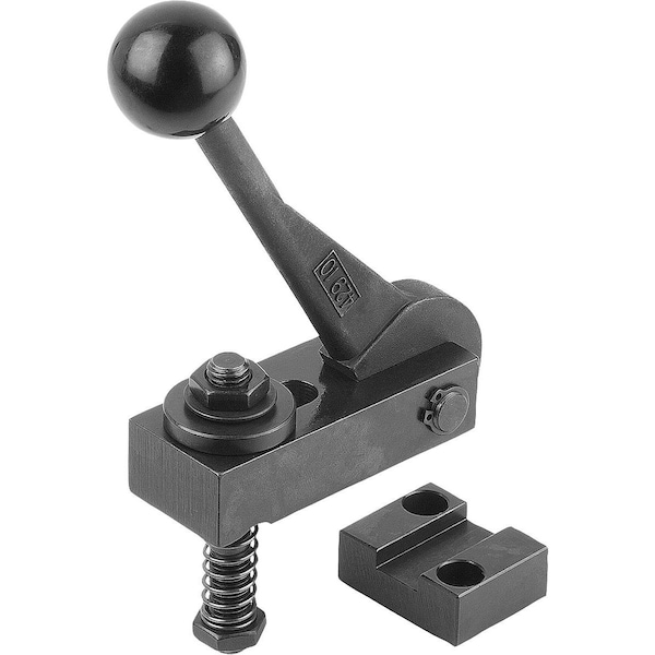 Cam Clamp With End Clamping D=M08 Carbon Steel, Comp:Carbon Steel